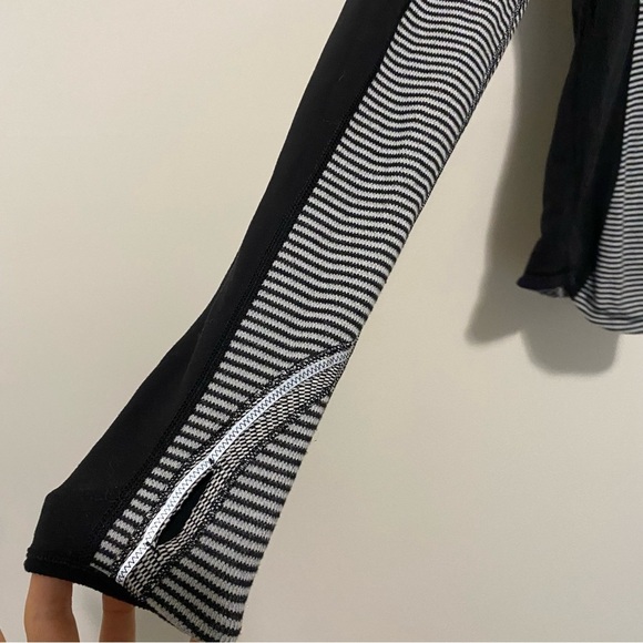 Lululemon Black and White Striped Half Zip Jacket small - Picture 3 of 8